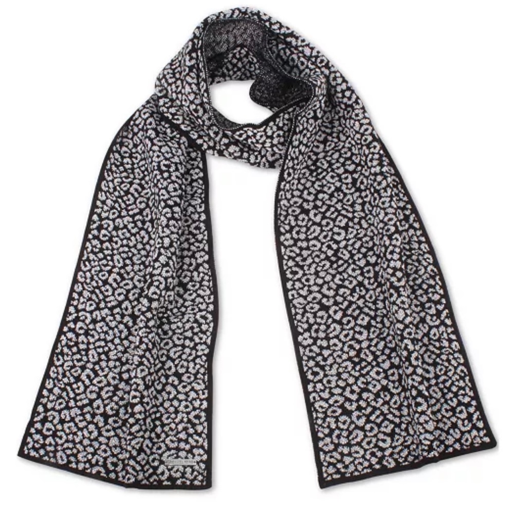 Michael Kors Metallic Leopard Muffler Scarf.  Add elegance to any attire. New.